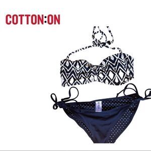 Cotton on patterned bikini size small/ medium